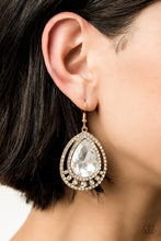 Load image into Gallery viewer, All Rise For Her Majesty - Gold Teardrop Gem Earrings
