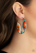 Load image into Gallery viewer, Rainbow Horizons - Multi Turquoise - Paparazzi earrings
